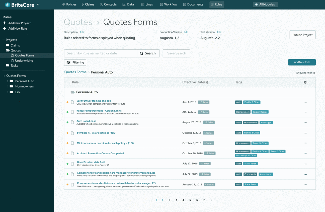 Animation of a user choosing several filter options, saving the search, and reopening it later